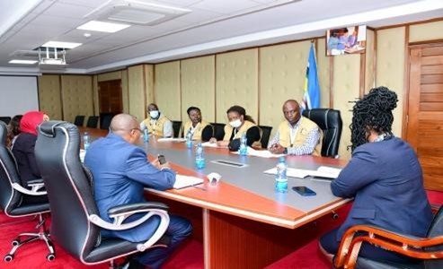 Officials of ZESN hold a discussions with Registrar of Political Par- ties at ORPP headquarters boardroom